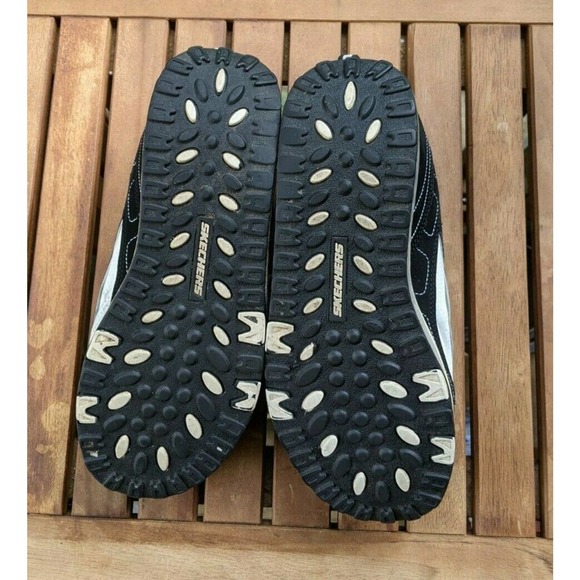 Skechers Shape-ups Black White Toning Walking Sneakers Shoes W11 M9.5 - Picture 12 of 12